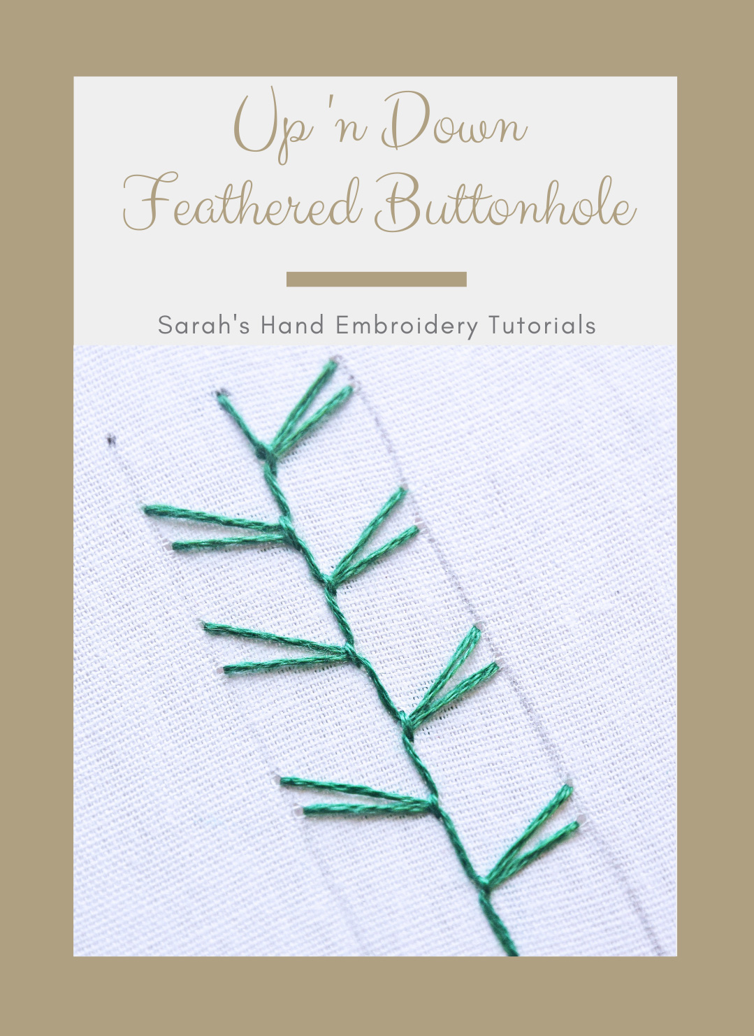 How To Do The Up And Down Feathered Buttonhole Stitch Sarah S Hand