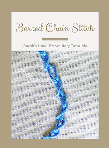 How to do Open Chain Stitch - Sarah's Hand Embroidery Tutorials