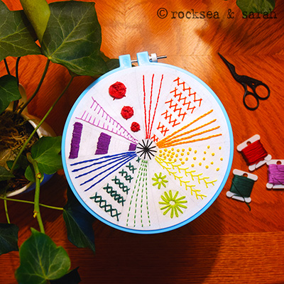 The 12 Basic Stitches and Color Wheel Sampler - Sarah's Hand Embroidery  Tutorials