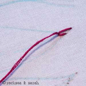 Stitch Leaf: Single Feather Stitch - Sarah's Hand Embroidery Tutorials