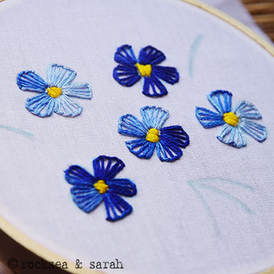 Stitch Flowers: Blanket Stitch - Sarah's Hand Embroidery Tutorials