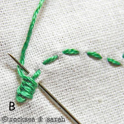 How to do Blanket Stitch Scallops - Sarah's Hand Embroidery Tutorials