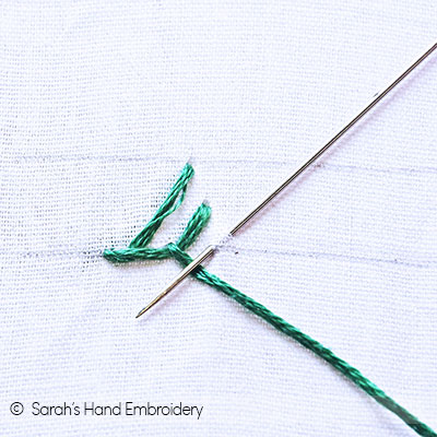 How to do the Blanket Stitch Triangles - Sarah's Hand Embroidery Tutorials