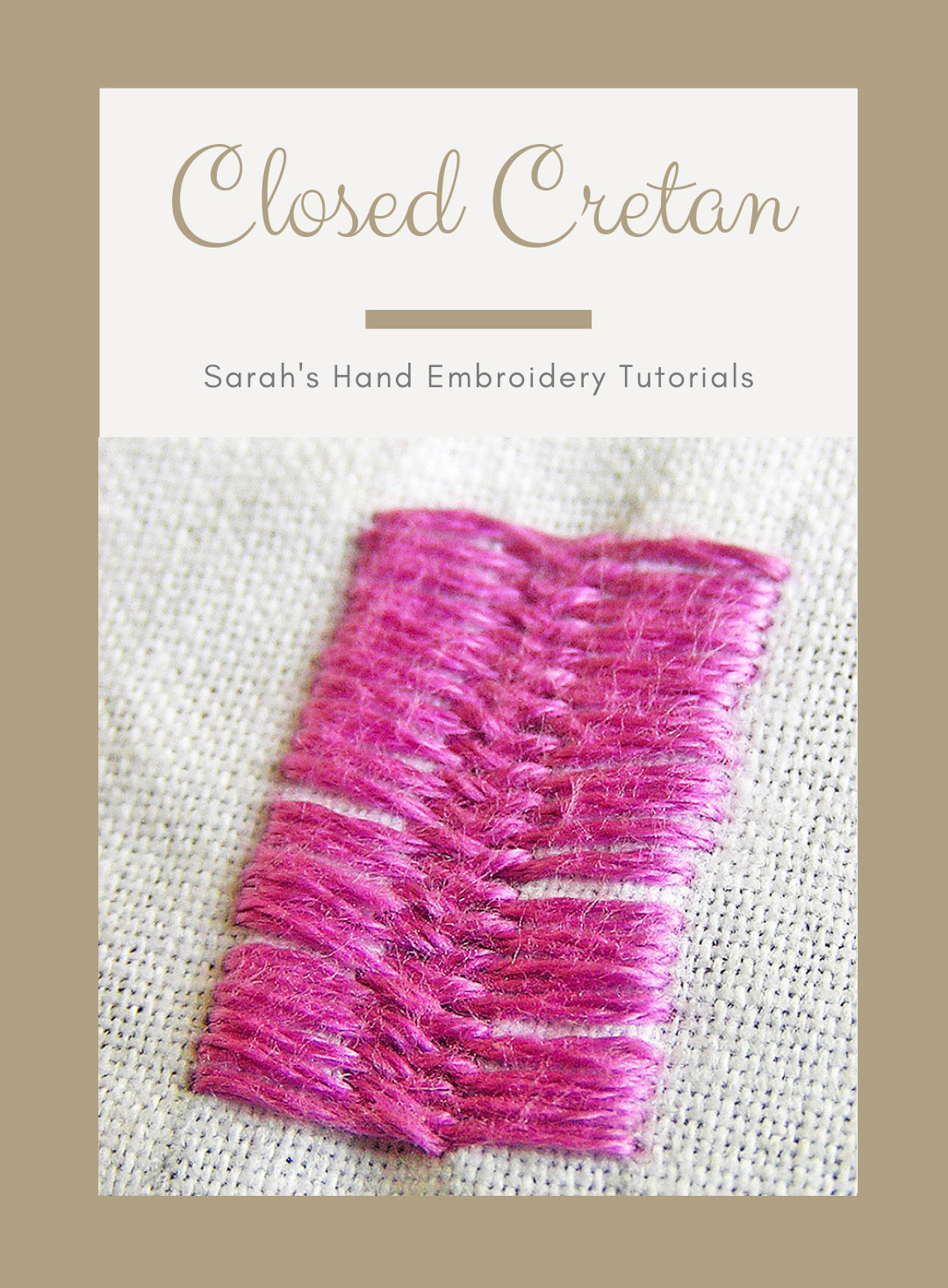 How to do Closed Blanket Stitch - Sarah's Hand Embroidery Tutorials