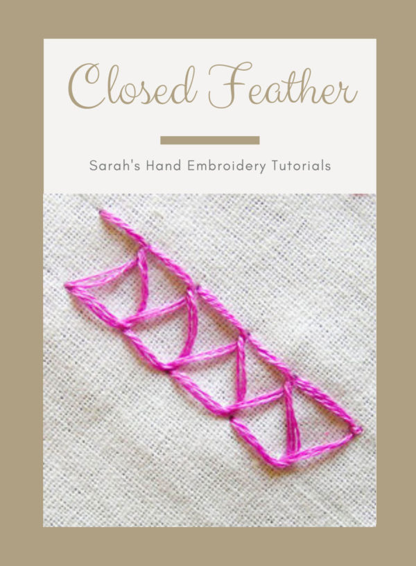 Closed Feather Stitch - Sarah's Hand Embroidery Tutorials