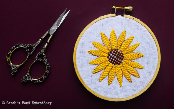 Rose Flower Satin Stitch Embroidery, Satin Stitch Tutorial