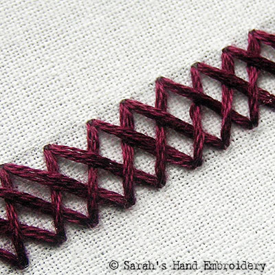 How to do the Closed Herringbone Stitch Sarah s Hand Embroidery