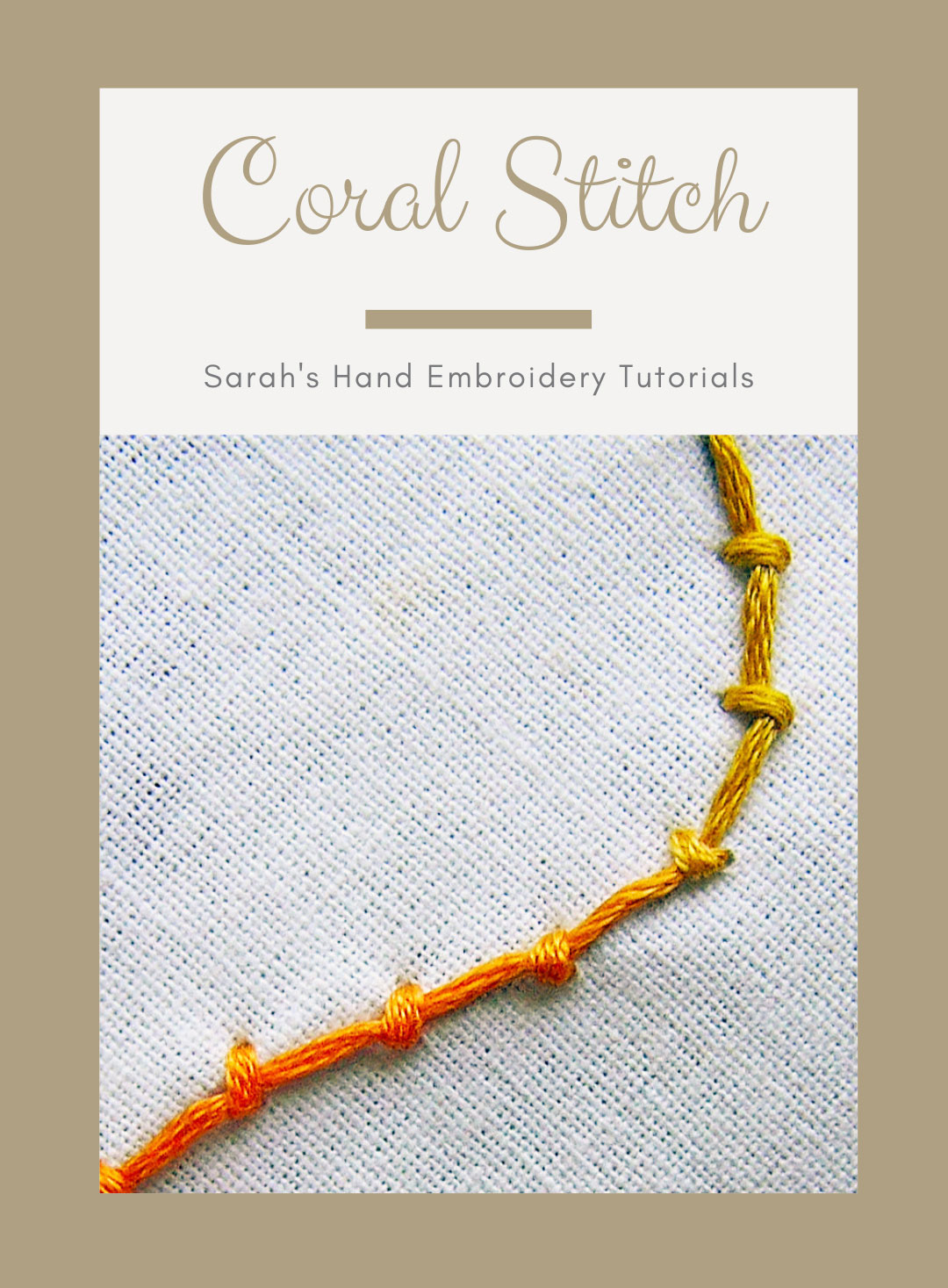 How to do Closed Blanket Stitch - Sarah's Hand Embroidery Tutorials