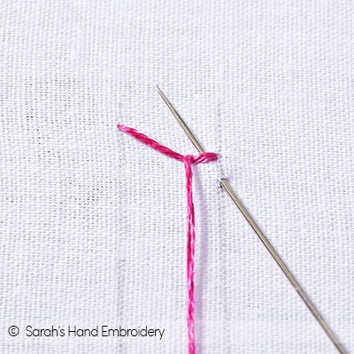 How to do the Crossed Cretan Stitch - Sarah's Hand Embroidery Tutorials