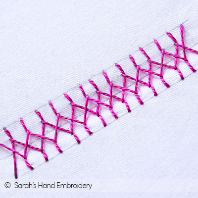 Double Cretan Stitch - Sarah's Hand Embroidery Tutorials