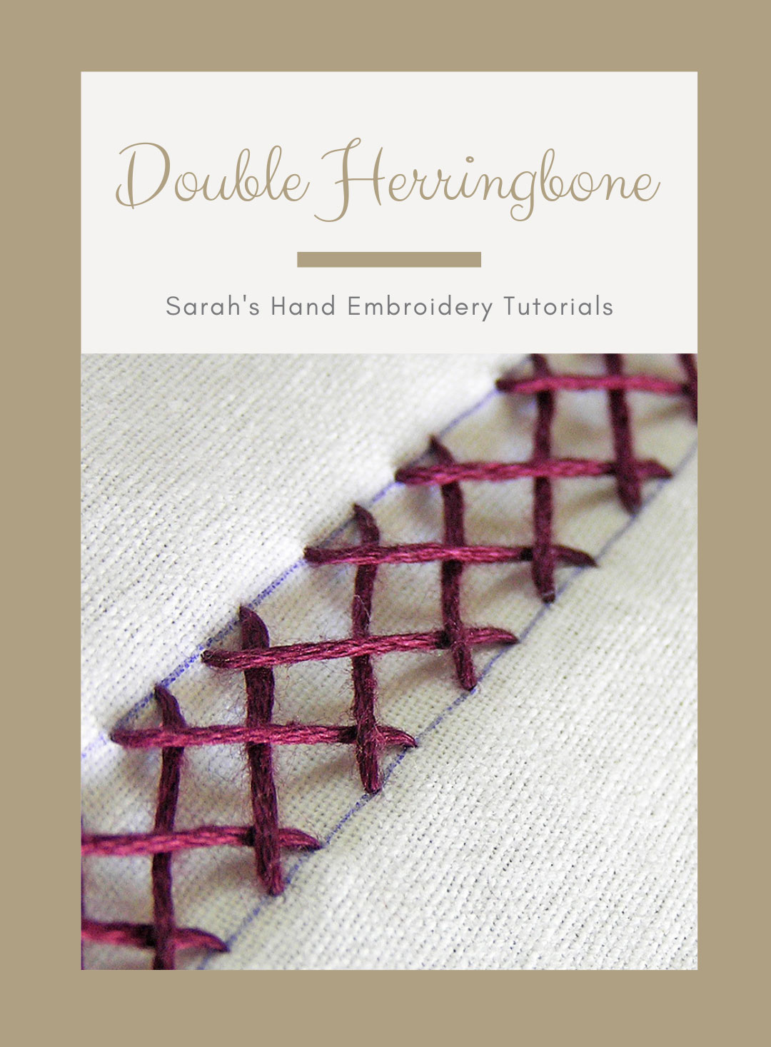 How to do Double Cross Stitch - Sarah's Hand Embroidery Tutorials