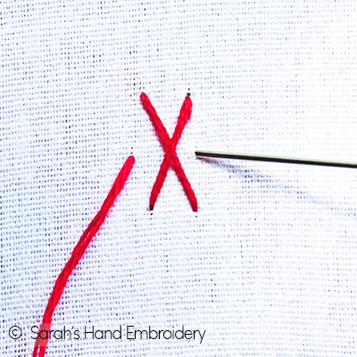 How to do the Dutch Cross Stitch - Sarah's Hand Embroidery Tutorials