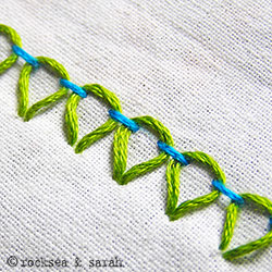 Laced Edging Stitch - Sarah's Hand Embroidery Tutorials