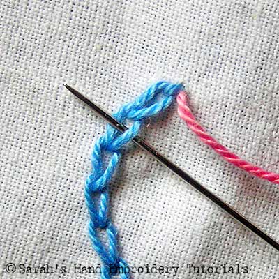 How to do the Interlaced Chain Stitch - Sarah's Hand Embroidery ...