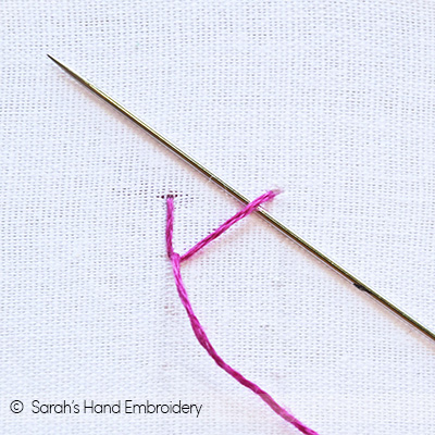 How to do the Inverted Feather Stitch - Sarah's Hand Embroidery Tutorials