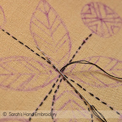 Kantha-Pinwheel Filling - Sarah's Hand Embroidery Tutorials