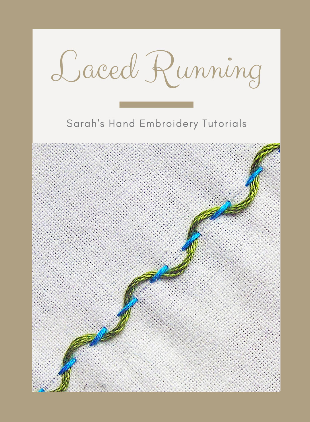 Laced Running Stitch In Embroidery | Hand Embroidery