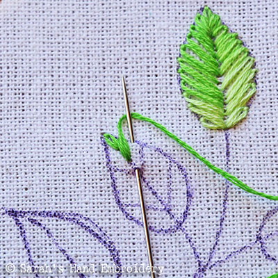 Stitch Leaf: Lazy Daisy - Sarah's Hand Embroidery Tutorials