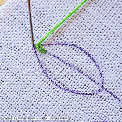 Stitch Leaf: Lazy Daisy - Sarah's Hand Embroidery Tutorials