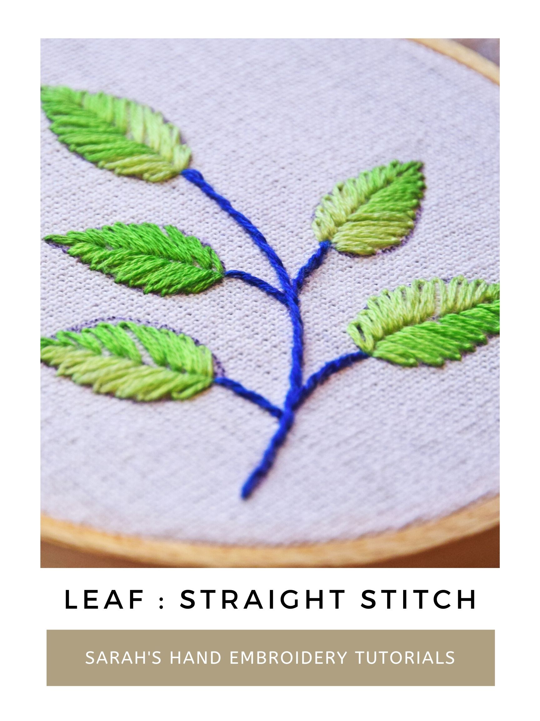 Stitch Leaf: Lazy Daisy - Sarah's Hand Embroidery Tutorials