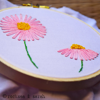 Hand Embroidered Flowers - Sarah's Hand Embroidery Tutorials