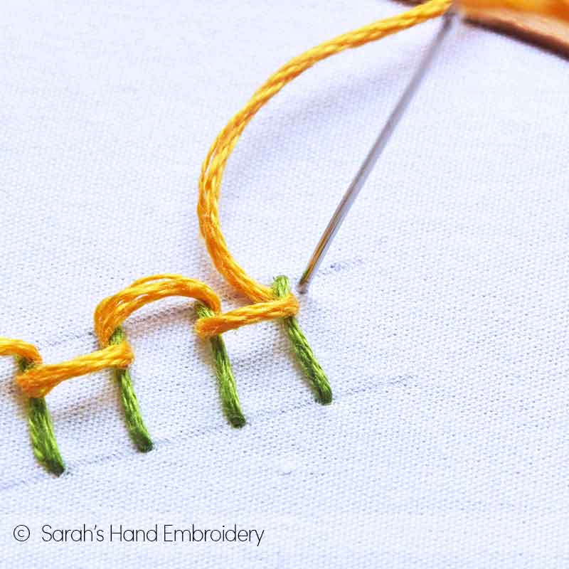 How to do the Lock Stitch Sarah's Hand Embroidery Tutorials