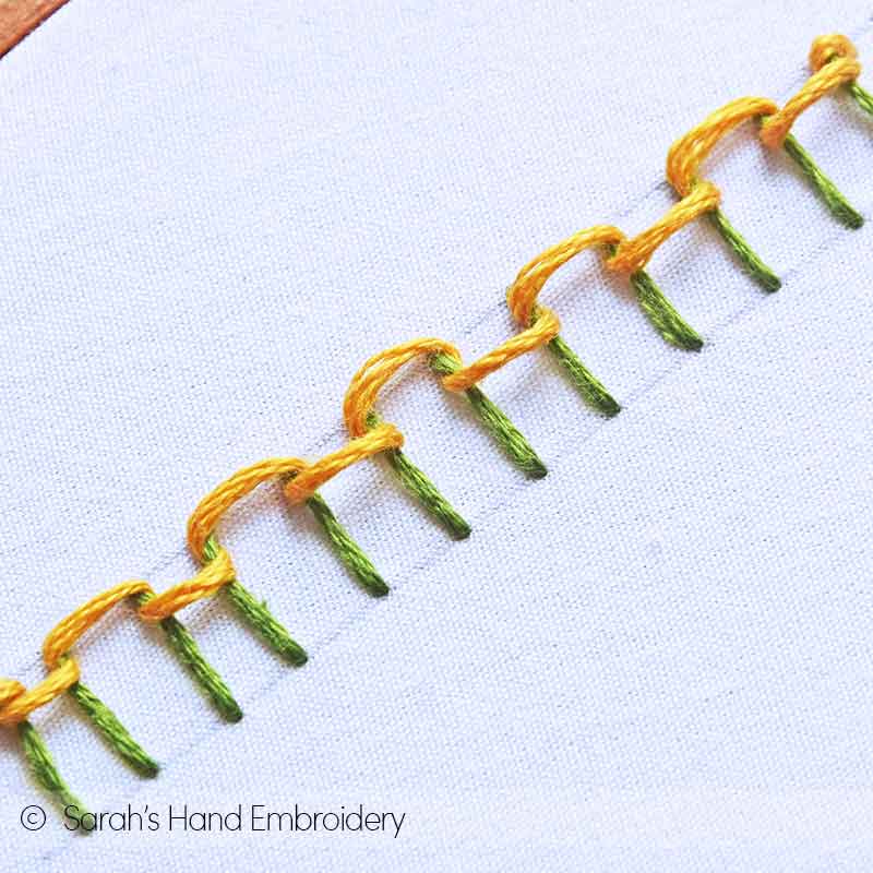 How To Do The Lock Stitch Sarahs Hand Embroidery Tutorials 2267