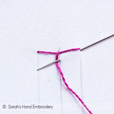 How to do the Looped Cretan Stitch - Sarah's Hand Embroidery Tutorials