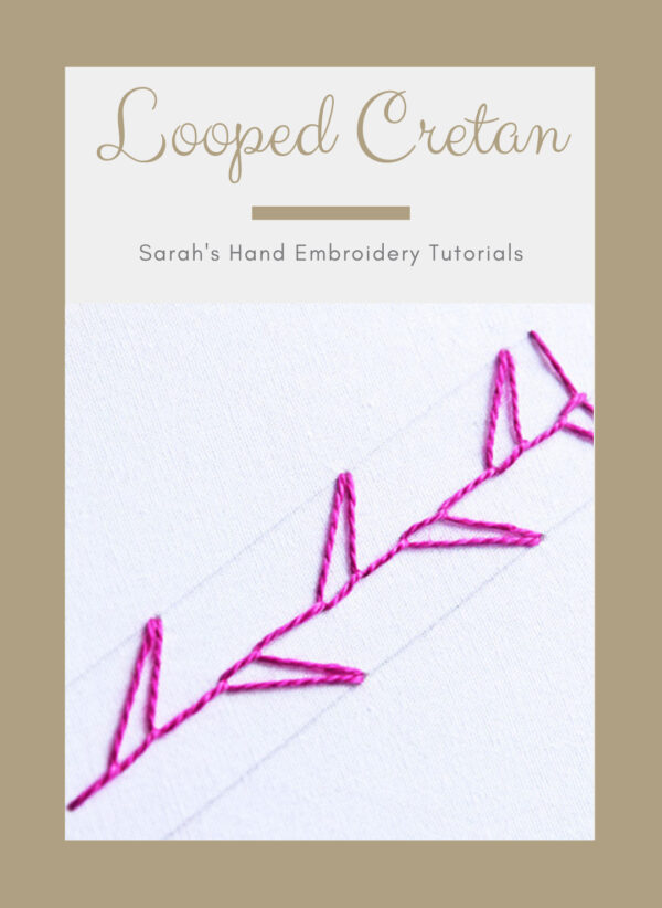 How to do the Cretan Stitch - Sarah's Hand Embroidery Tutorials