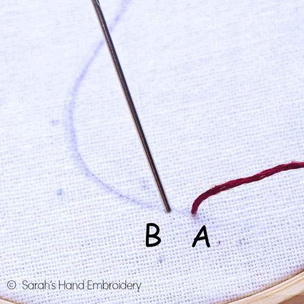 Open backstitch video tutorial - hand embroidery stitches