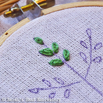 Stitch Leaf: Oyster Stitch - Sarah's Hand Embroidery Tutorials