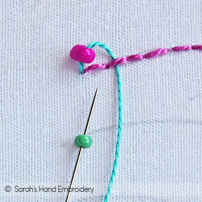 FIVE amazing stitches using beads for hand embroidery - add