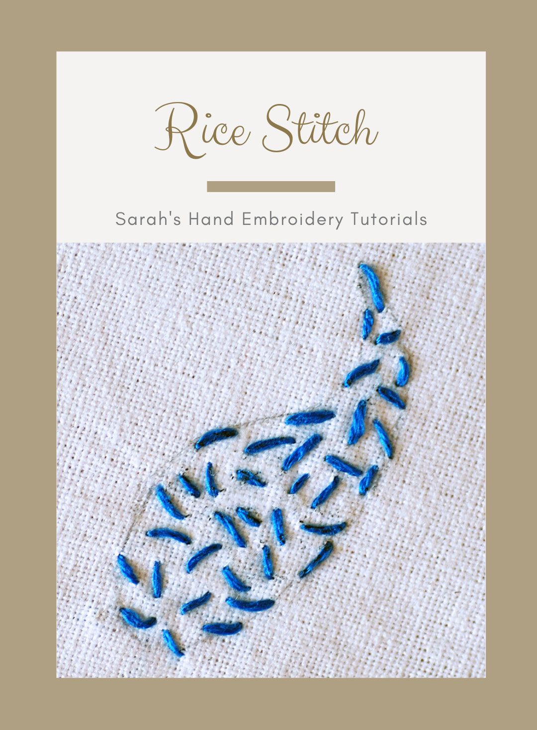 Embroider a half stitch kit - Hand embroidery tutorial 