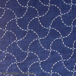 EE Schenck Cotton Sashiko Embroidery Stitching Fabric - Indigo