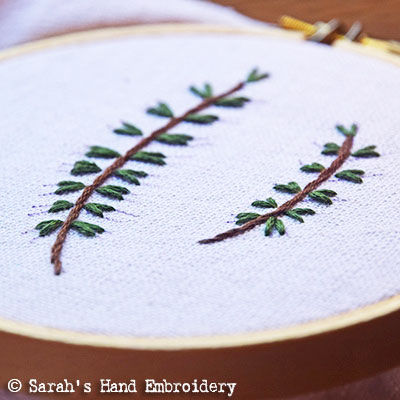 Stitch Leaf: Straight Stitch - Sarah's Hand Embroidery Tutorials