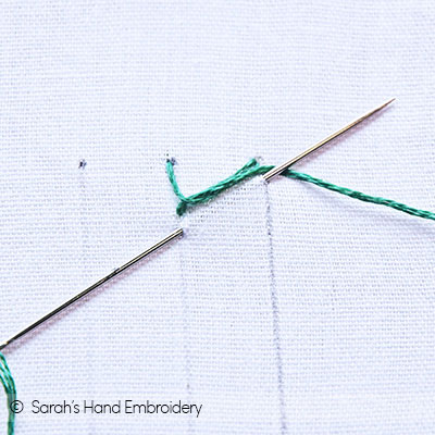 How to do the Up and Down Feathered Buttonhole Stitch - Sarah's Hand ...