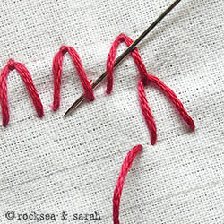 Wave Stitch - Sarah's Hand Embroidery Tutorials